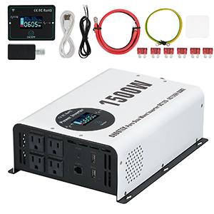 OUBOTEK OUBOINVER Wireless 1500W Pure Sine Wave Inverter 12V-120V