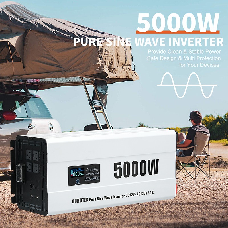 OUBOTEK OUBOINVER  Wireless 5000W Pure Sine Wave Inverter 12V-120V